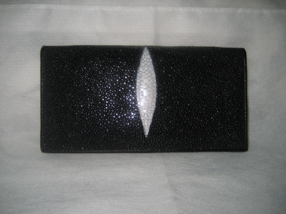 Ladies Genuine Stingray Leather Passport Wallet/Purse in Black Colour  #STW552W