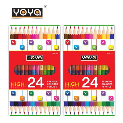 YOYA  สีไม้ 24 สี 12 แท่ง คุณภาพเยี่ยม Mine Quality รุ่น 565-24 แพ็ค 2