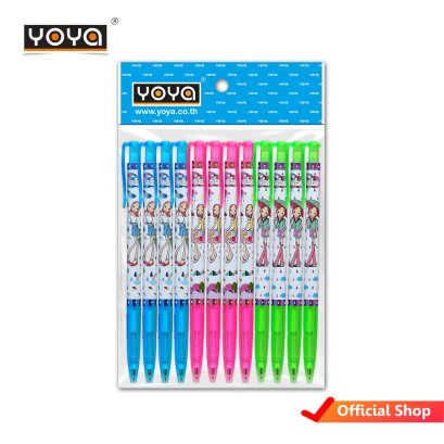 YOYA ปากกาลูกลื่น น้ำเงิน BESHALL แพ็ค 12