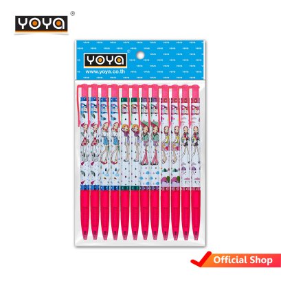 YOYA ปากกาลูกลื่น แดง BESHALL แพ็ค 12