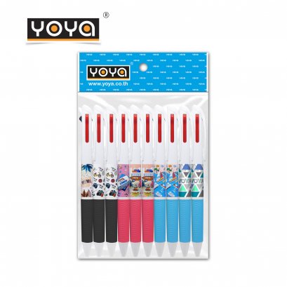 YOYA ปากกาลูกลื่น 3 สี 1006 แพ็ค10