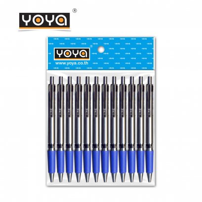 YOYA ปากกาลูกลื่น น้ำเงิน 1068 แพ็ค 12