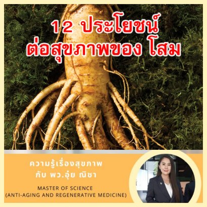 12 ประโยชน์ต่อสุขภาพของ "โสม"