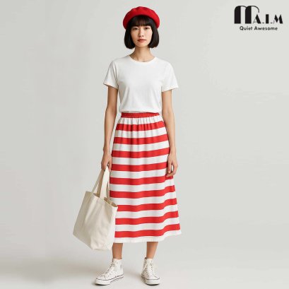 Red Border Skirt