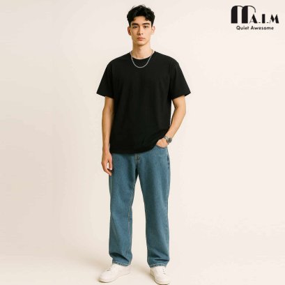 Ripped Black Oversize Tee