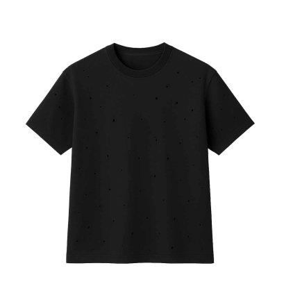 Ripped Black Oversize Tee