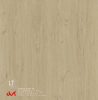 LEWIS OAK 50 LT by COTTO (3.0/0.3 MM.) DRY BACK