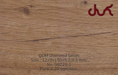กระเบื้องยาง ลายไม้ SPC คลิ๊กล็อค QDM98229-1 - laminatethai