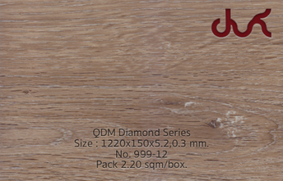 กระเบื้องยาง ลายไม้ SPC คลิ๊กล็อค QDM999-12 - laminatethai