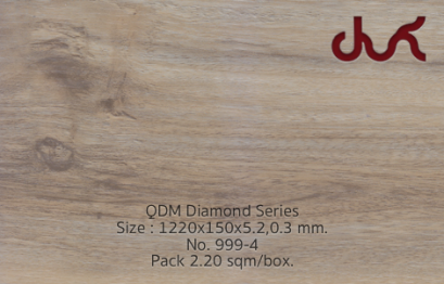 กระเบื้องยาง ลายไม้ SPC คลิ๊กล็อค QDM999-4 - laminatethai