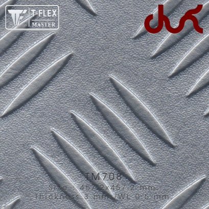 กระเบื้องยางลายเหล็ก หนา 3 มม. ติดตั้งด้วยกาว