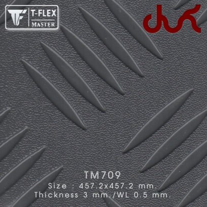 กระเบื้องยางลายเหล็ก หนา 3 มม. ติดตั้งด้วยกาว