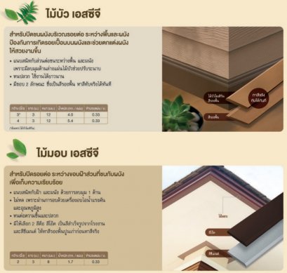 ไม้บัวเอสซีจี, ไม้มอบเอสซีจี, ไม้บังตาเอสซีจี