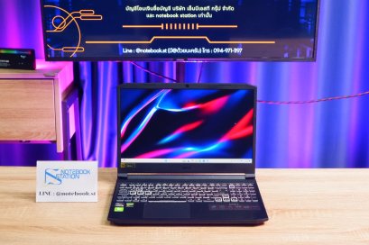 Acer Nitro Ryzen5-5600H GTX1650(4GB) Ram16 SSD512 จอ15.6 144Hz สเปคเกมมิ่ง ดีไซน์สวยเท่ คีย์บอร์ดไฟRGB4โซน เครื่องพร้อมใช้งาน ขายเพียง 14,900.-