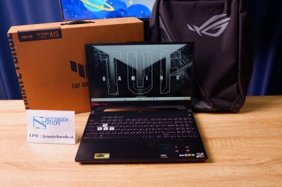 Asus TUF Gaming A15 Ryzen7-6800H RTX3050(4GB) Ram16 SSD512GB จอ 15.6 FHD IPS 144Hz สเปคสูง ดีไซน์สวย คีย์บอร์ดไฟRGB เพียง 19,990.- อุปกรณ์ครบกล่องพร้อมกระเป๋าเป้