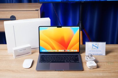 APPLE Macbook Air (2022) M2 ram8 ssd256 จอ13.6 2k + Apple Magic Mouse เครื่องสวย อุปกรณ์ครบกล่องพร้อมเมาส์ รีเซ็ตตัวเครื่องพร้อมใช้งาน ขายเพียง 22,900.-