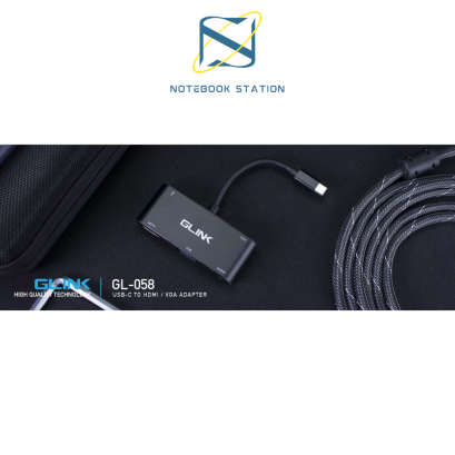 Glink GL-058 USB-C TO HDMI+VGA Adapter ตัวแปลงสัญญาน USB-C to HDMI/VGA ราคา 490.-