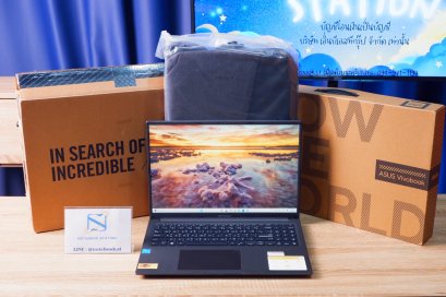 (ของใหม่)Asus Vivobook 16 i3-1215U Ram8 SSD512 จอ16 FHD+ จอใหญ่ภาพสวย ทำงานประมวลผลไว ครบกล่องพร้อมประกันศูนย์ ขายเพียง 10,990.-