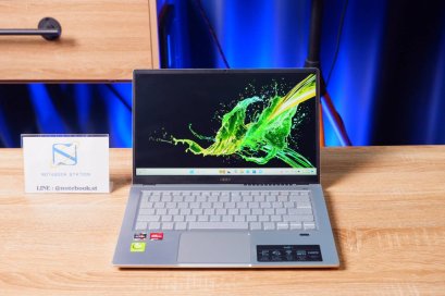 Acer Swift 3 Ryzen5-5500U Ram8 SSD512 จอ14 FHD IPS สเปคดี คีย์บอร์ดมีไฟ บางเบาเพียง1.2KG เครื่องพร้อมใช้งาน ขายเพียง 8,500.-