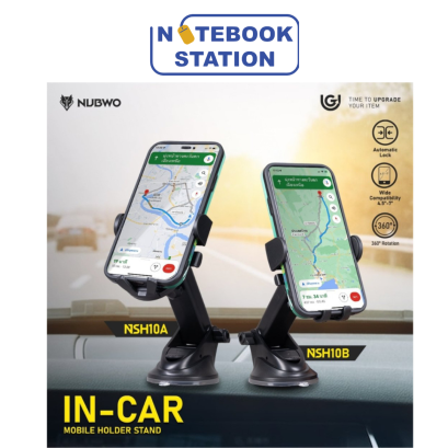 Nubwo In-Car Mobile Holder Stand ที่วางโทรศัพท์ในรถ ปรับระดับ-พับเก็บได้ ตัวยึดสำหรับติดกระจกหน้ารถ ราคา 99.-