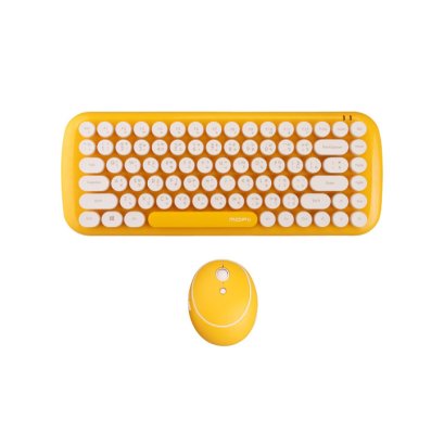 เมาส์และคีย์บอร์ดไร้สาย MOFii Wireless Mouse + Keyboard Candy Yellow (TH/EN) ขายเพียง 890.-