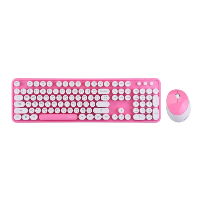 เมาส์และคีย์บอร์ดไร้สาย MOFii Wireless Mouse + Keyboard Sweet Plus Pink ขายเพียง 790.-