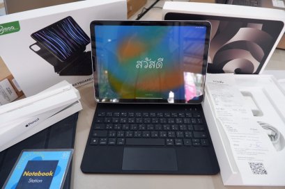 IPad Air 5 Wifi+Cellular 64GB M1 อุปกรณ์ครบ ปากกาApple pencil2 คีย์บอร์ดต่อipad พร้อมประกันศูนย์ ใบเสร็จครบ