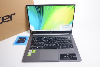 (ของใหม่)Acer Swift3 i5-1035G1 ram8 ssd512 มีการ์ดจอแยก คีย์บอร์ดไฟ สแกนนิ้วมือได้ น้ำหนักเบามาก