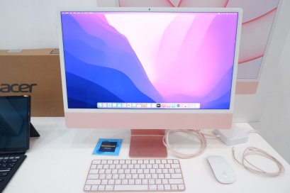 iMac 2021 M1 ram8/256 จอ24 4.5k ชัดมาก อุปกรณ์ครบกล่อง เครื่องแทบไม่ได้ใช้งาน สวยมาก เพียง 35900.-