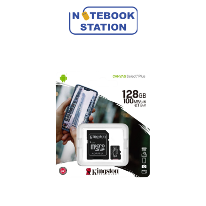 Kingston รุ่น Canvas Select Plus Class MicroSDHC Card + SD Adapter มี 2 ขนาดให้เลือกคือ 128GB,512GB