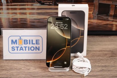 Apple iPhone 16 Pro 128GB Natural Titanium เครื่องสวย สุขภาพแบต89% รอบชาร์จ 696 รอบ อุปกรณ์แท้ครบกล่อง พร้อมใช้งาน ขายเพียง 23,900.- เท่านั้น