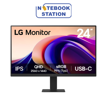 จอมอนิเตอร์ LG 24U631A-B (IPS 2K 100Hz USB-C 15W) ราคา 4,600.-