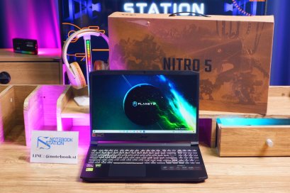 ACER NITRO 5 Ryzen5-5600H Ram16 RTX3060(6GB) SSD512 จอ15.6 FHD IPS 144Hz เล่นเกม/ตัดต่อประมวลผลไว คีย์บอร์ดมีไฟRGBสวยๆ เครื่องพร้อมใช้งาน ขายเพียง 18,990.- เท่านั้น อุปกรณ์ครบกล่อง