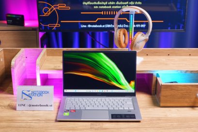 Acer Swift 3 Ryzen5-5500U Ram8 SSD512 จอ14 FHD IPS สเปคดี คีย์บอร์ดมีไฟ บางเบาเพียง1.2KG เครื่องพร้อมใช้งาน ขายเพียง 9,490.-