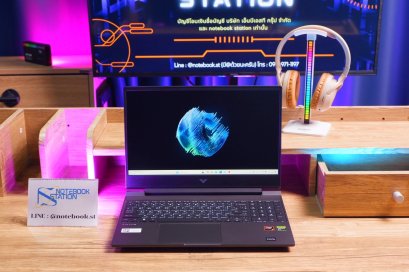 HP Victus Gaming 15 Ryzen5(AI)-8645HS Ram16 RTX3050(6GB) SSD512 จอ15.6 144Hz เกมมิ่งรุ่นใหม่ มีAIช่วยประมวลผล เครื่องสวยมีประกันศูนย์ เพียง 20,990.-