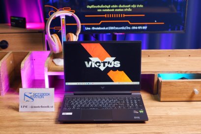 HP Victus Gaming 15 Ryzen5-5600H RTX-3050(4GB) Ram16 SSD512 จอ15.6 144Hz สเปคสูง คีย์บอร์ดไฟสีขาว ดีไซน์สวยเรียบหรู เครื่องพร้อมใช้งานเพียง 16,500.-