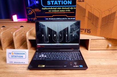 Asus TUF Gaming F15 i5-11400H RTX-3060(6GB) Ram16 SSD512 จอ15.6 144Hz เกมมิ่งสเปคสูง ดีไซน์สุดเท่ คีย์บอร์ดไฟRGBสวยๆ ราคาสุดคุ้มเพียง 18,890.-