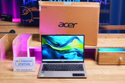 Acer Swift Lite 14 AIรุ่นใหม่ Intel Core Ultra 5 125U Ram16 SSD512 จอ14นิ้ว FullHD+ จอสวยคมชัด สเปคสูงทำงานเก่ง มีAIBoost ดีไซน์เบาบาง อุปกรณ์ครบกล่องพร้อมประกันศูนย์ ราคาเพียง 17,900.- เท่านั้น