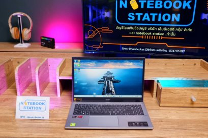 Acer Aspire 3 Ryzen7-5700U Ram16 SSD512 จอ15.6 FHD IPS สเปคสูง ตัวเครื่องสวยบางเบา งพร้อมประกันศูนย์ ขายเพียง 10,500.-