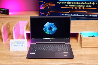 HP Victus Gaming 16 Ryzen5-6600H RTX-3050Ti Ram32 SSD512 จอ16.1 FHD 144Hz สเปคเกมมิ่ง ดีไซน์เรียบหรู ดูทันสมัย เครื่องพร้อมใช้งาน ขายเพียง 19,990.-