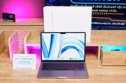 APPLE Macbook Air M2 ram8 ssd256 จอ13.6 2k ตัวเครื่องสวย อุปกรณ์ครบกล่อง รีเซ็ตตัวเครื่องพร้อมใช้งาน ขายเพียง 22,500.-มีประกันศูนย์