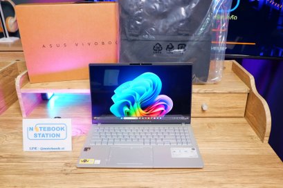 (ของใหม่)Asus Vivobook S 15 OLED รุ่นใหม่ Snapdragon X Elite Ram32 SSD1TB จอ15.6 2.8K OLED สเปคสูง ทำงานเก่ง ดีไซน์บางเบา อุปกรณ์ครบกล่อง ประกันยาวเกือบ2ปีเต็ม เพียง 30,990.- (MS Office แท้)