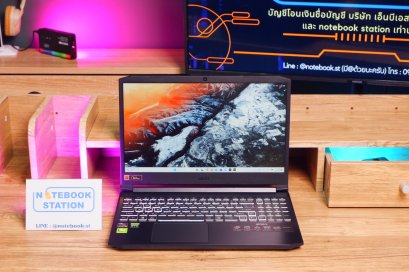 ACER NITRO 5 Ryzen5-5600H Ram16 RTX3050(4GB) SSD512 จอ15.6 FHD IPS 144Hz สเปคสูง เล่นเกม/ตัดต่อ ประมวลผลไว คีย์บอร์ดมีไฟRGB 4โซน เครื่องพร้อมใช้งาน ขายเพียง 16,490.- เท่านั้น
