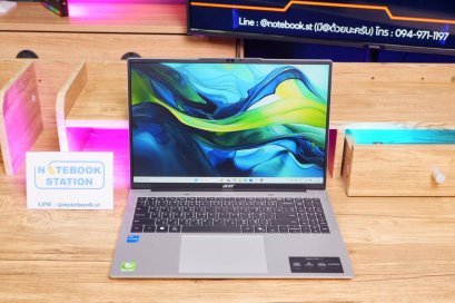 Acer Aspire Lite 16 รุ่นใหม่ i5-1334U Ram16 SSD512 จอ 16 นิ้ว FHD+ IPS จอสวย สเปคทำงาน ดีไซน์สวย ดูทันสมัย เครื่องพร้อมใช้งาน ประกันศูนย์ขายเพียง 12,900.-