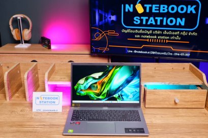 Acer Aspire 3 Ryzen7-5700U Ram16 SSD512 จอ15.6 FHD IPS สเปคสูง ตัวเครื่องสวยบางเบา พร้อมประกันศูนย์ ขายเพียง 11,990.-