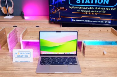 APPLE Macbook Air 13 (2022) M2 Ram8 SSD256 จอ13.6 2k ตัวเครื่องสภาพสวย รีเซ็ตตัวเครื่องพร้อมใช้งาน ราคาเพียง 20,990.-