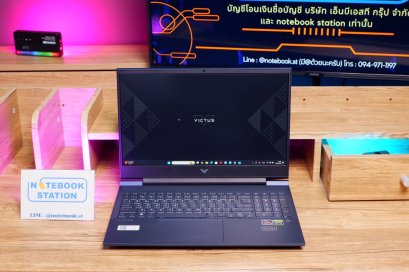 HP Victus Gaming 16 Ryzen5-5600H RTX3050Ti(4GB) Ra16 SSD512 จอ16.1 FHD 144Hz สเปคสูง เครื่องสวย ดีไซน์เรียบหรู ดูทันสมัย พร้อมใช้งาน ขายเพียง 17,890.-