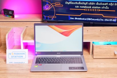 Acer Aspire 5 Ryzen 5 5500U Ram8 SSD512 จอ15.6 FHD IPS สเปคดี ทำงานเก่ง ดีไซน์สวย คีย์บอร์ดไฟ ขายเพียง 8,990.-