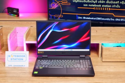 Acer Nitro 5 Ryzen5-7535HS RTX3050(4GB) RAM16 SSD512 จอ15.6 165Hz FHD เกมมิ่งรุ่นใหม่ สเปคสูง คีย์บอร์ดRGB4Zone เครื่องสวยประกันศูนย์2027 ขายเพียง 20,990.-
