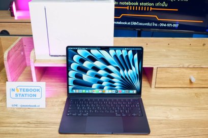 APPLE Macbook Air 13 (2022) M2 Ram16 ssd256 จอ13.6 2k ตัวเครื่องสวยมาก อุปกรณ์แท้ครบกล่องมีประกันศูนย์ยาว รีเซ็ตตัวเครื่องพร้อมใช้งาน ขายเพียง 23,990.-